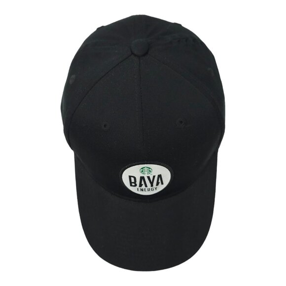 BAYA Energy Starbucks Coffee Logo Tuck Strap Cap Trucker Baseball Hat Black - Picture 5 of 13